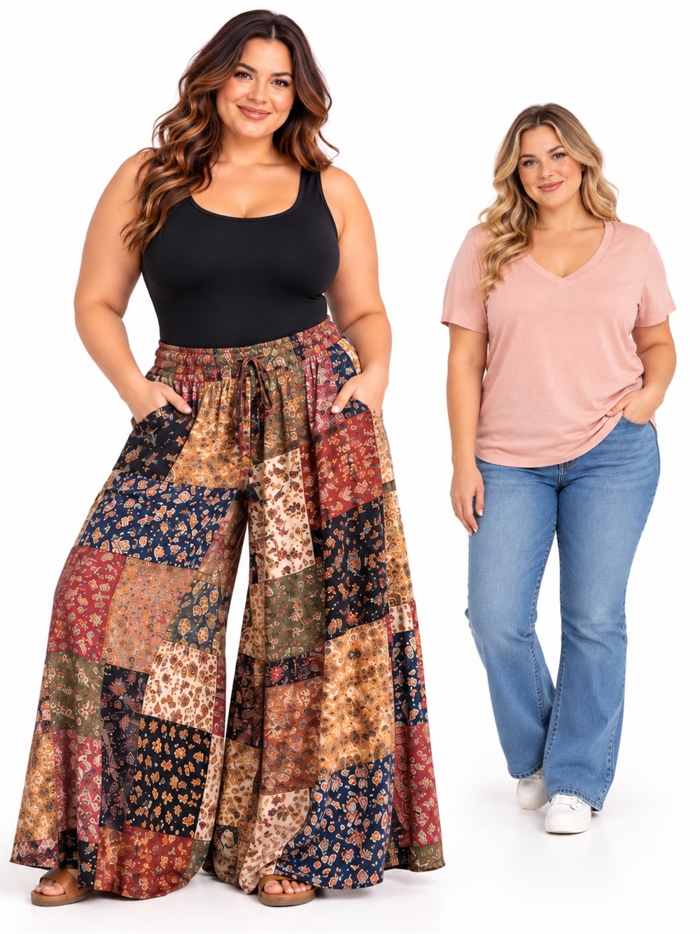 Time and Tru Plus Size Casual to Dressy 2 Top Bundle XL XXL
